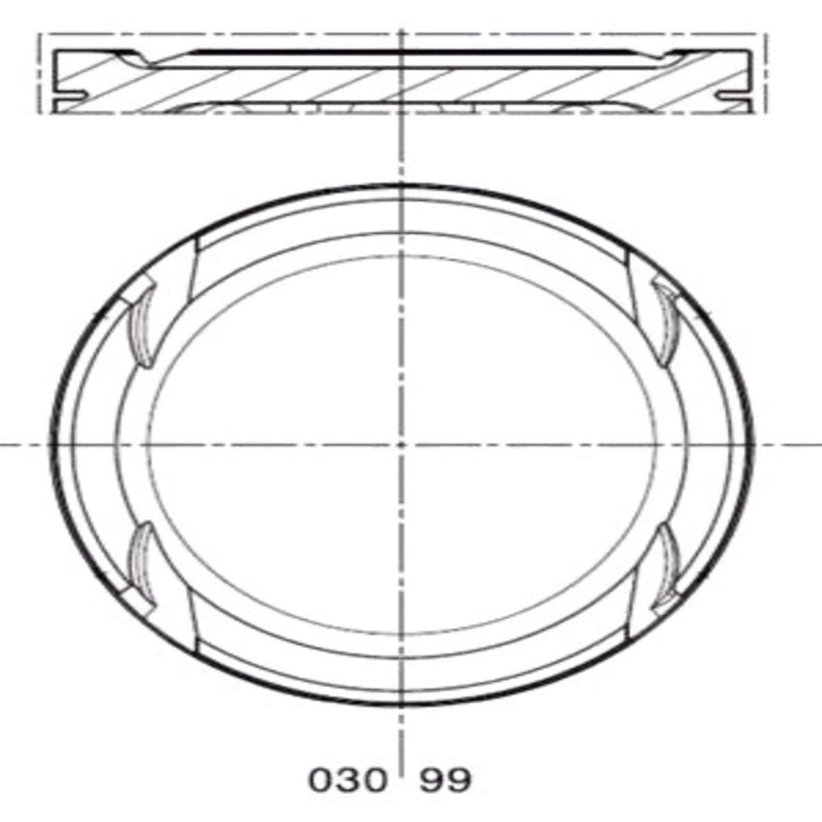 PISTON+SEGMAN (77,01mm 0,50) GOLF IV BORA TOLEDO II LEON 1,6 16V 105PS BCB AZD AUS ATN 00>06