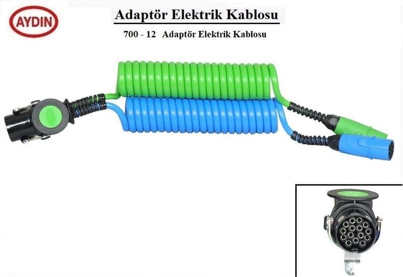 Adaptör Elektrik kablosu Çift Kablo 12 uçlu farklı