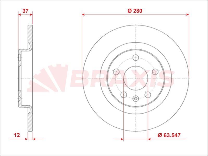 ARKA FREN DISKI VOLVO XC40 17 > 280mm