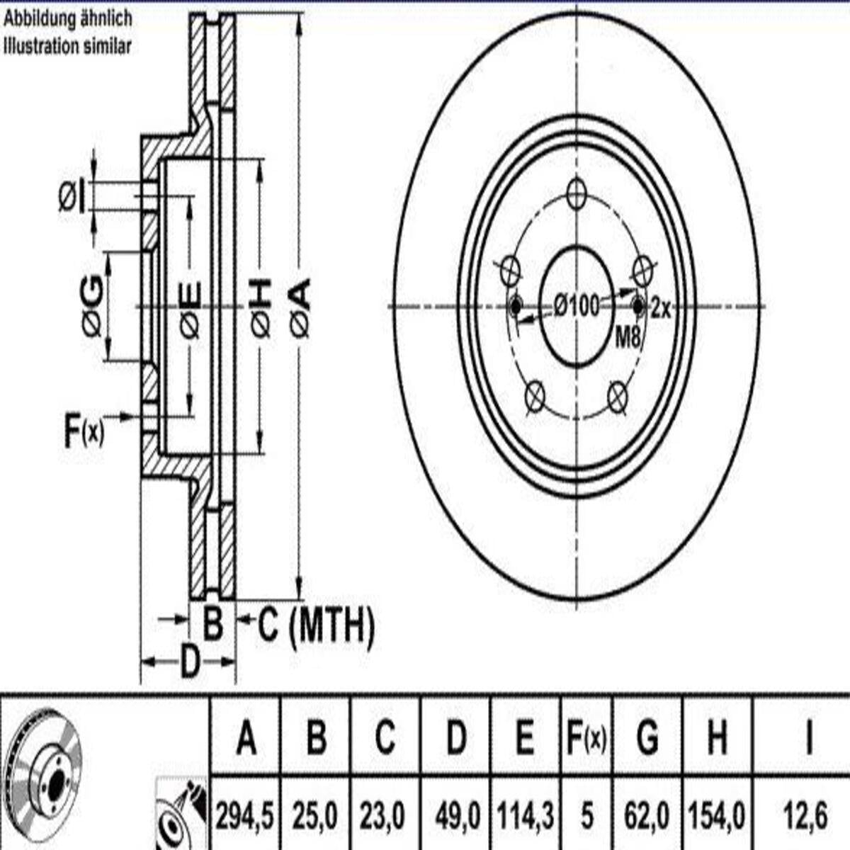FREN DISK ON HAVA KANALLI 294,5-5 ( SUZUKI: GRAND VITARA  05 - 11 )