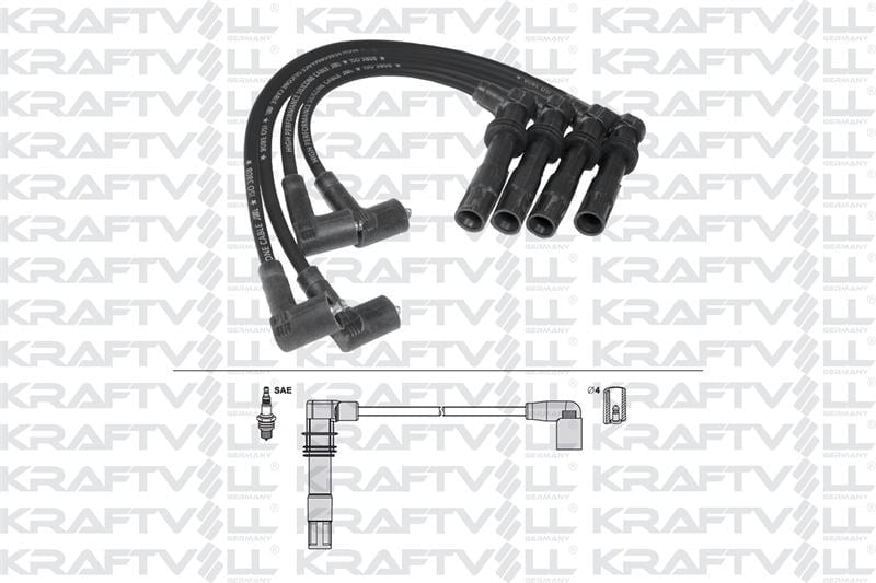 BUJI KABLOSU BORA-GOLF IV-POLO 1,4 16V 97-01 AXP-AKQ-AHW-APE-AHW-AUA (SILIKON KABLO)
