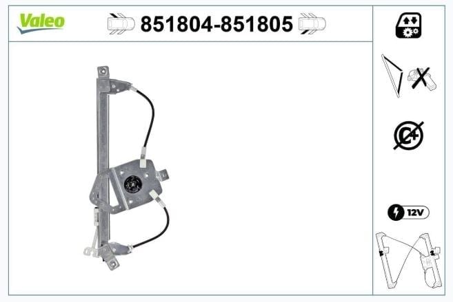 CAM MEKANİZMASI ARKA SOL RENAULT CLIO II - III - I V