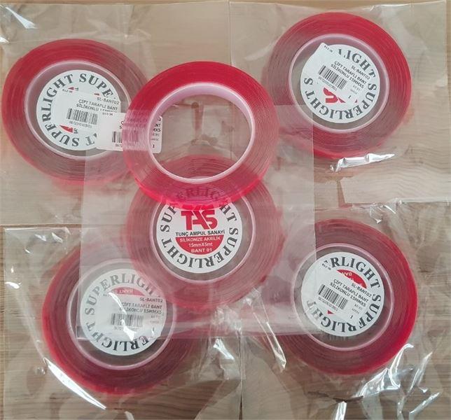 ÇİFT TARAFLI BANT SİLİKONLU 15MMX5
