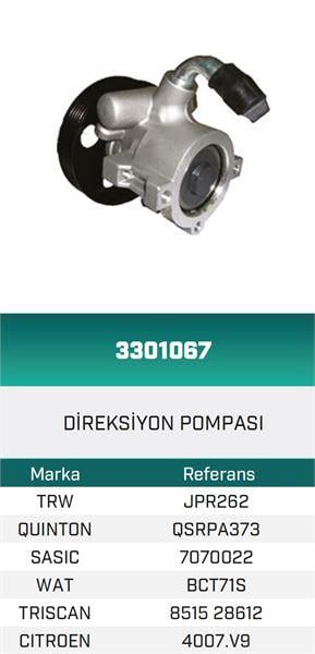 DİREKSİYON POMPASI HİDROLİK BERLİNGO 1.8İ HATTAT/HEMA