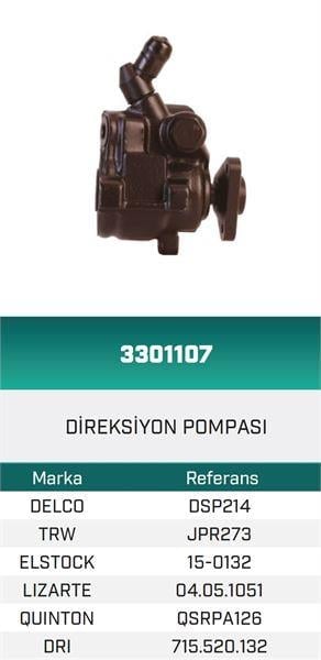 DİREKSİYON POMPASI HİDROLİK FORD FIESTA III 1.3 1989-1992 HATTAT/HEMA