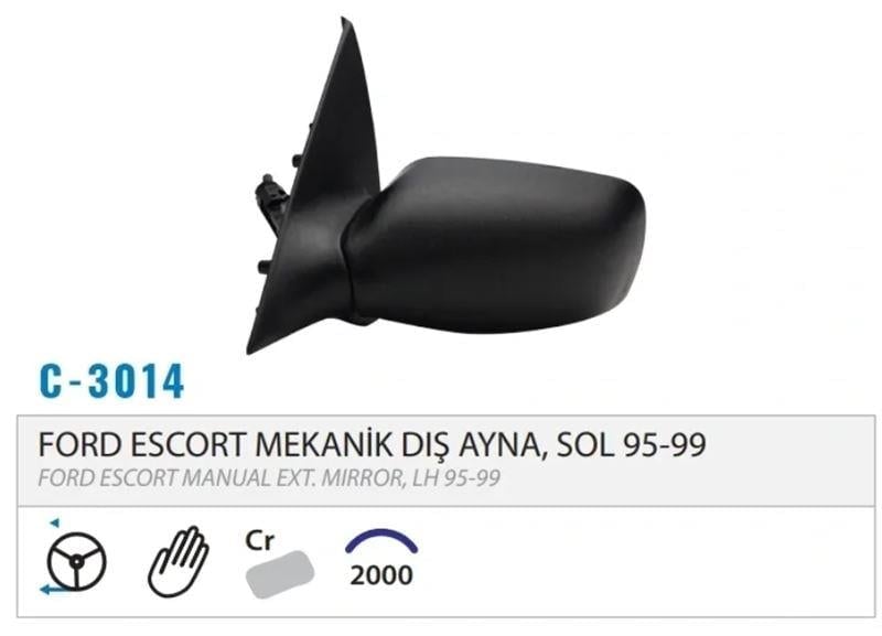 DIŞ DİKİZ AYNASI MEKANİK SOL ESCORT 95-01 M003.301 4