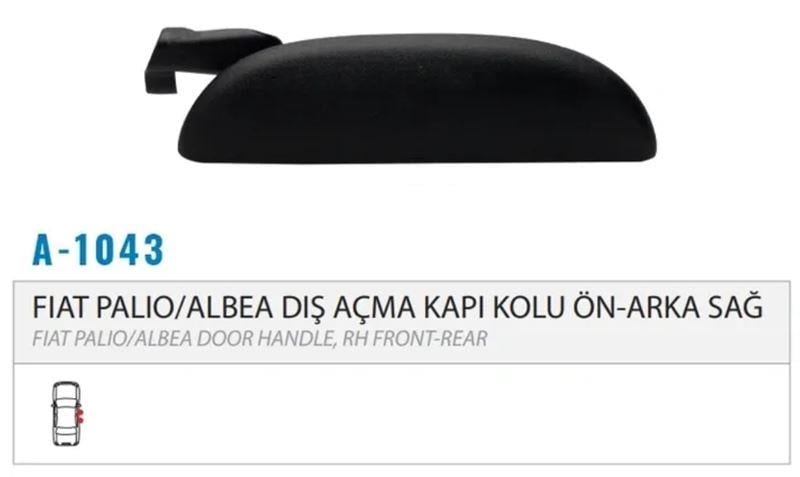 DIŞ KAPI KOLU ÖN ARKA SAĞ ALBEA 02-09 ODH500.1043