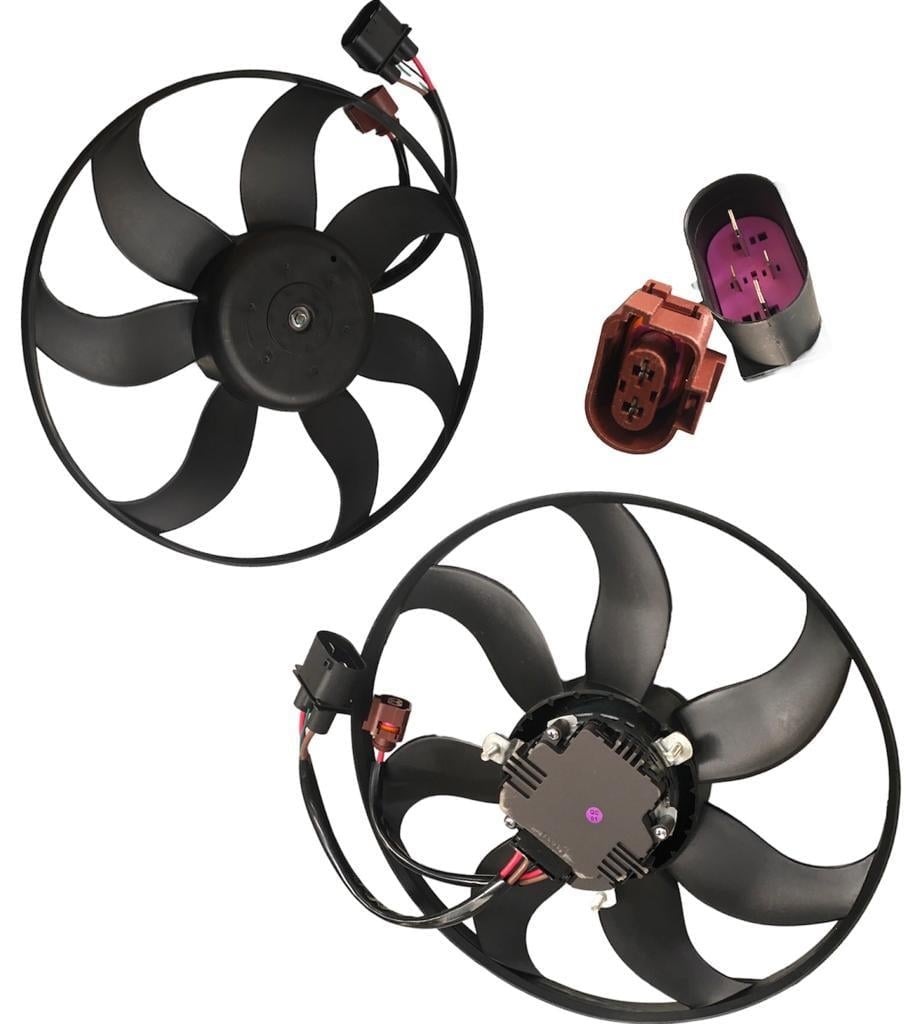 FAN MOTORU SOL GOLF V GOLF VI JETTA PASSAT CADDY A3 LEON BMY BLG BGU BSE BLF BLP BJB BKD BKP BXE BKC 1.4 TSİ 1.6 1.6 FSİ 1.9 TDİ 2.0 TDİ 200W (KONTROL ÜNİTELİ ve KABLOLU)