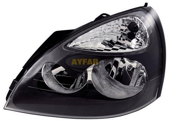 FAR KOMPLE SAĞ MOTORLU RENAULT CLIO 2001-2005 SİYAH ÇERÇEVELİ
