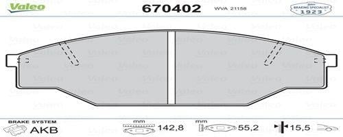 FREN BALATASI ÖN HIACE 90>95 HILUX PICK-UP 98>