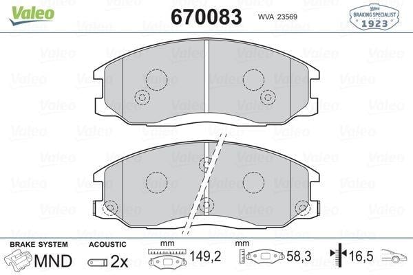 FREN BALATASI ÖN SANTAFE 01>06 TRAJET 99> SSANGYONG ACTYON 08>12-KYRON 08>12-REXTON 12>