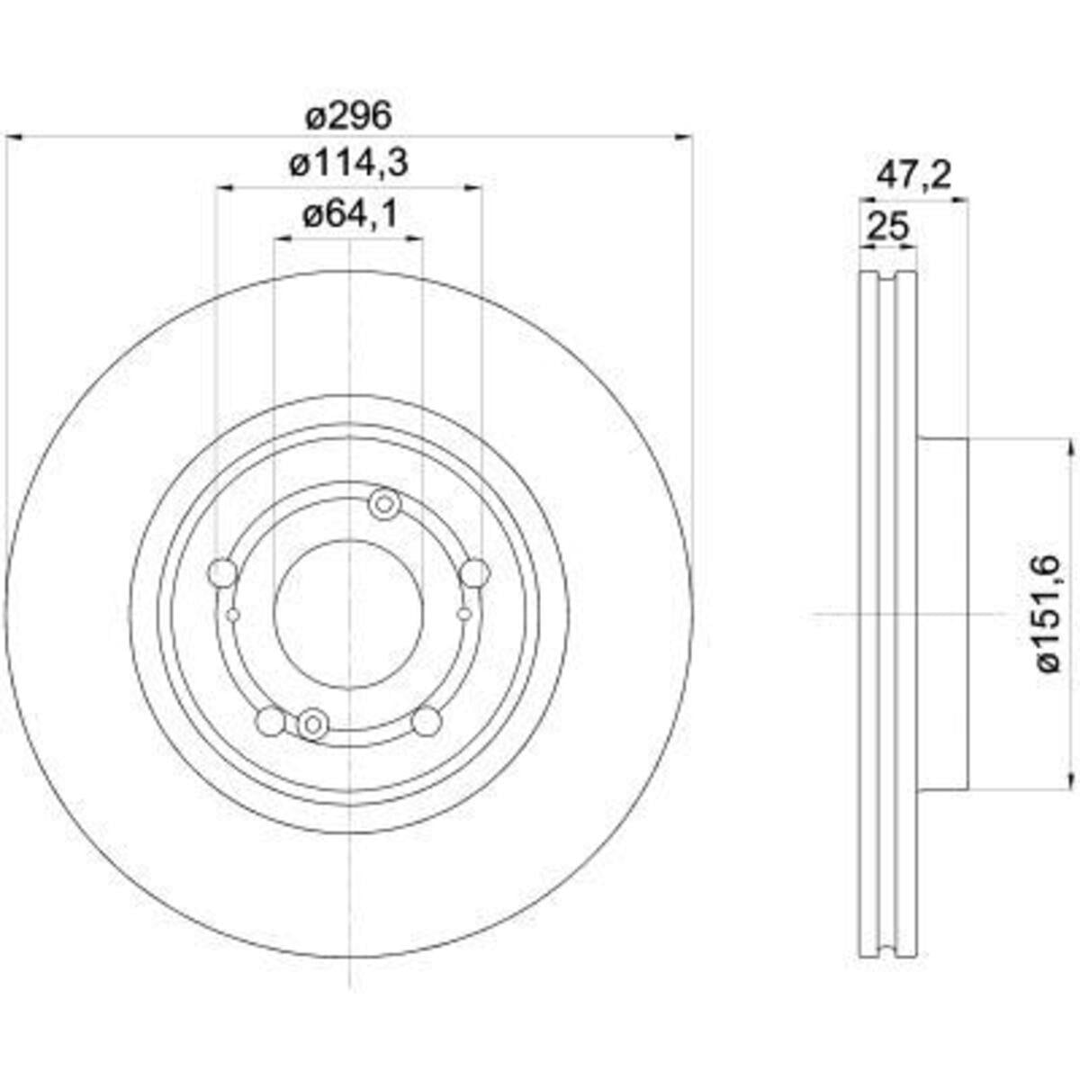 FREN DISK ON HAVA KANALLI 296-5 ( HONDA: ACCORD 08 >15 )