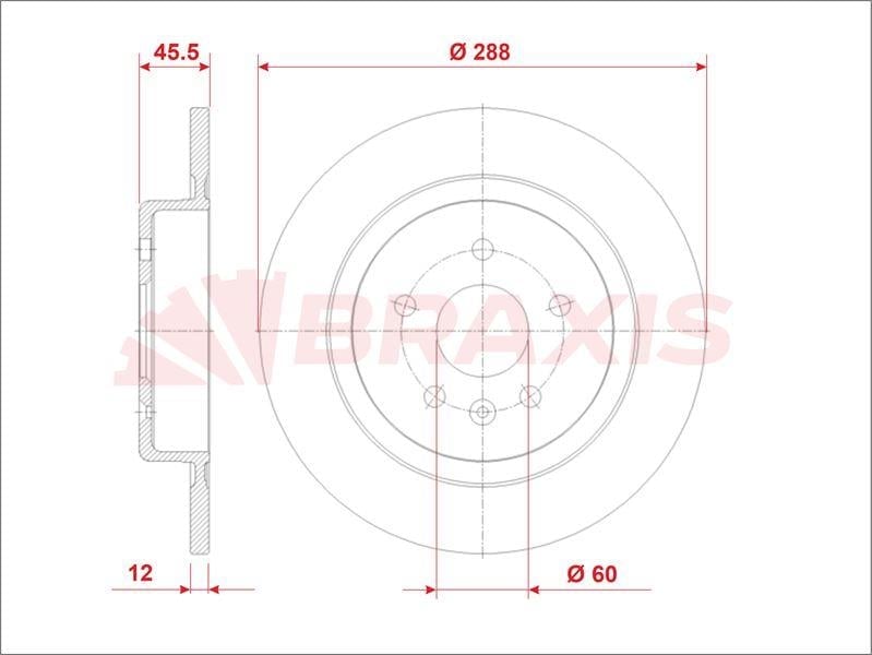 FREN DISKI ARKA  OPEL ASTRA K 15> 16 JANT 288MM