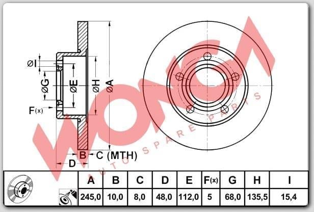 FREN DİSKİ (TAKIM) ARKA PASSAT 1.8 20V-1.9TDI-2.5-2.8 96> AUDI A4 2.5 QUATTRO 96>01