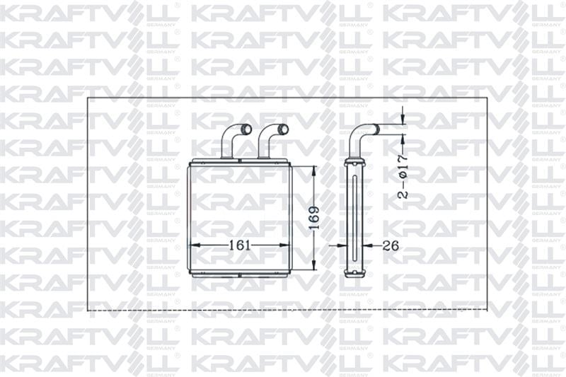 KALOIFER RADYATORU BONGO K2500 K2700 1998 2004 (170X165X26)