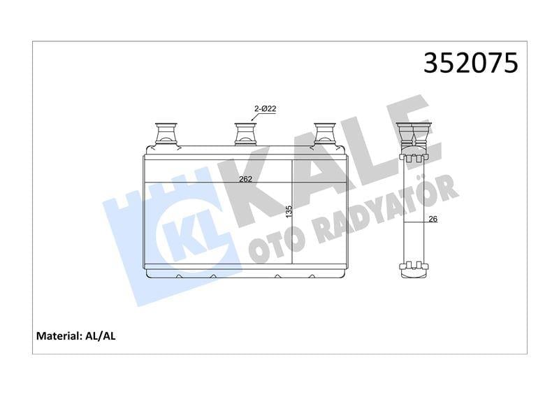 KALORİFER BMW 5 6 E60 E61 03> 6933921 6933922 64116933921 64116933922 64119159033