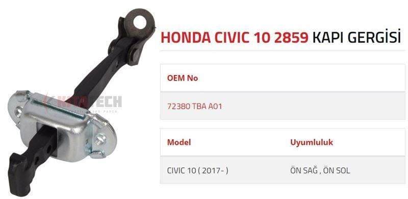 KAPI GERGİSİ CIVIC 10 ÖN 2017 -