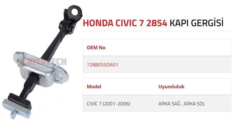 KAPI GERGİSİ CIVIC 7 ARKA 2001-2006