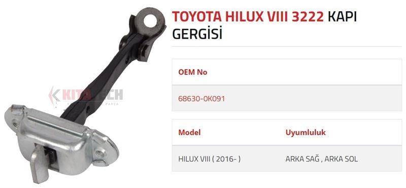 KAPI GERGİSİ HILUX VIII ARKA 2016 -