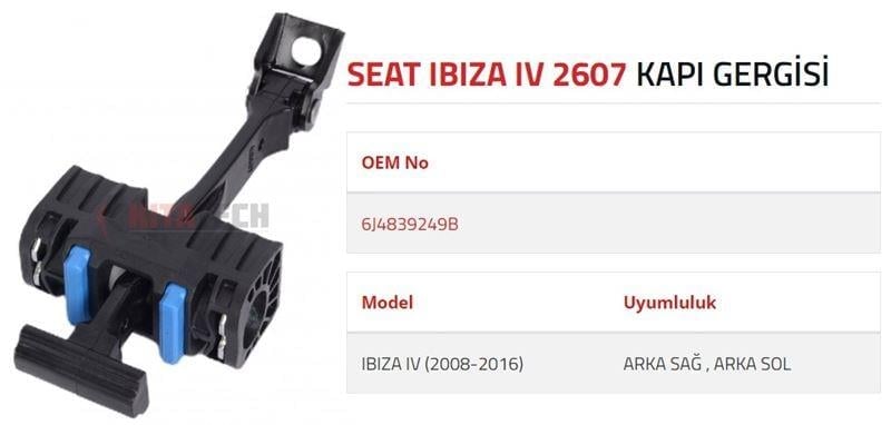 KAPI GERGİSİ IBIZA 4 ARKA 2008-2016