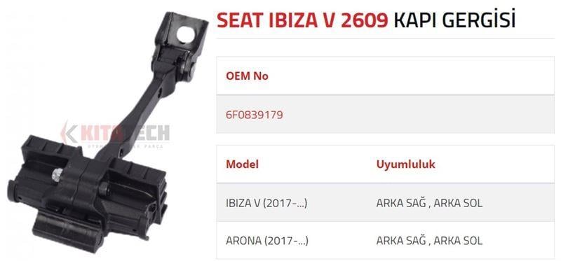 KAPI GERGİSİ IBIZA 5  ARONA ARKA 2017->