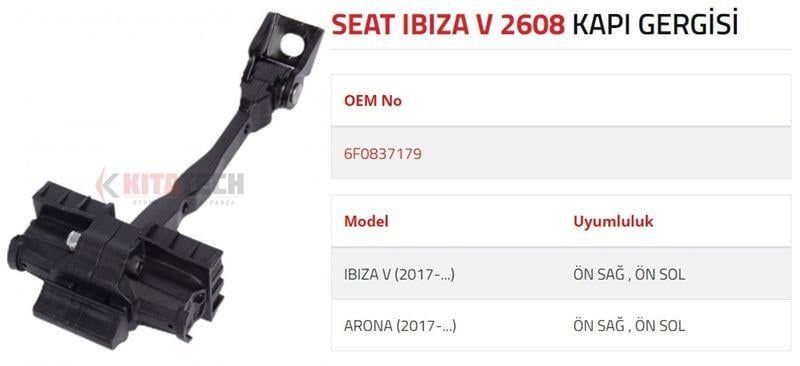 KAPI GERGİSİ IBIZA 5  ARONA ÖN 2017->