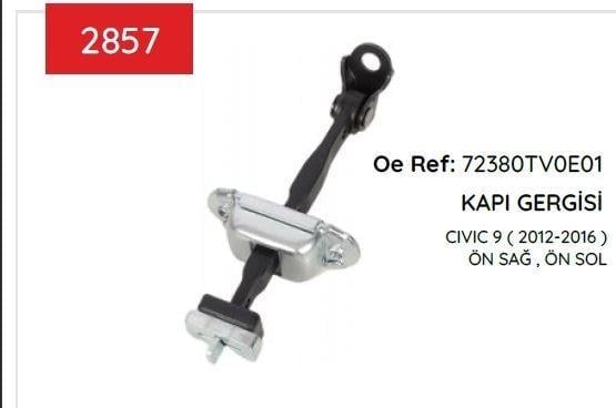 KAPI GERGİSİ ÖN HONDA CİVİC 9 2012-2016