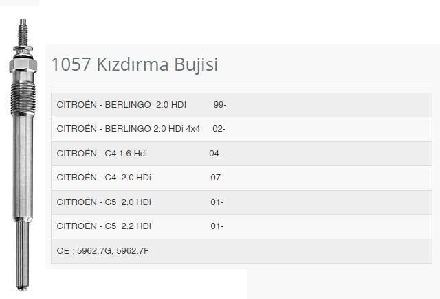KIZDIRMA BUJİSİ CİTROEN C4