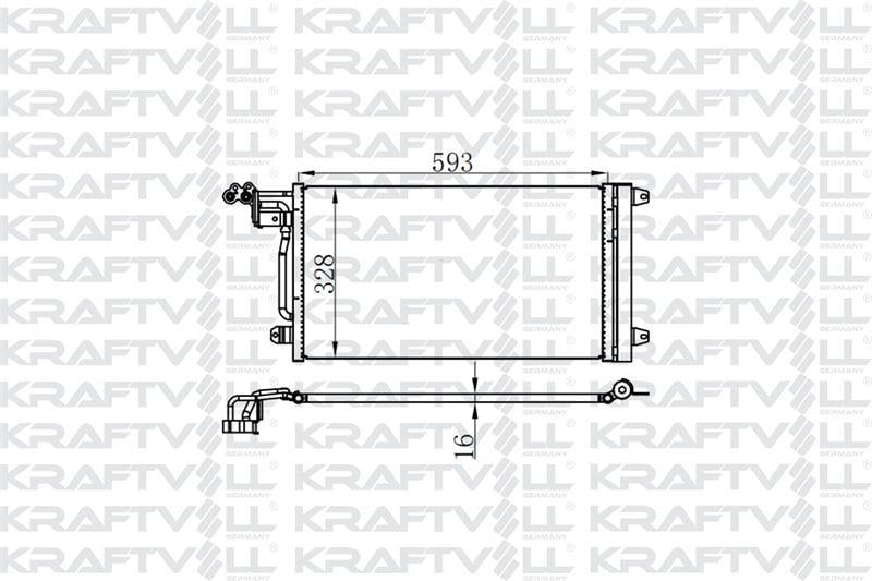 KLIMA RADYATORU KONDANSER POLO AUDI A1 1,0 / 1,2 / 1,4 / 2,0TFSI 1,4BENZ / 1,6TDI 09> (615×334×16)