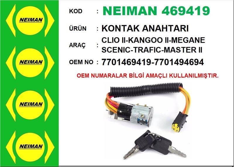 KONTAK ANAHTARI CLIO II-KANGOO II-MEGANE SCENIC-TRAFIC-MASTER II