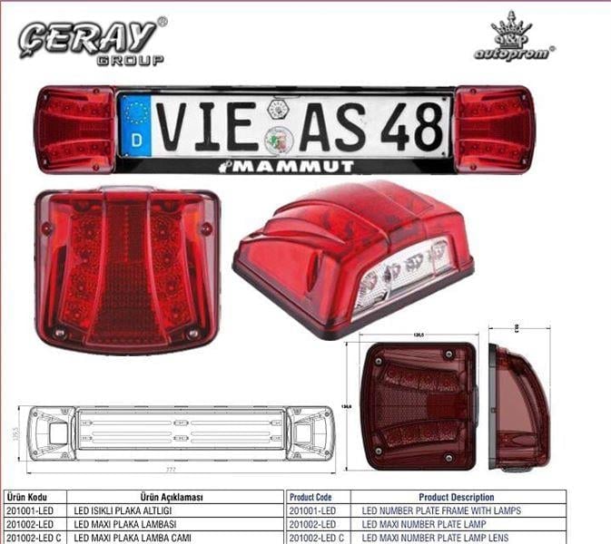 LED ISIKLI PLAKA LAMBASI NEON