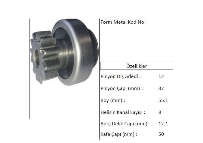 MARŞ DİŞLİ 12D.FORD CUSTOM V362 V363 TS22E28 VALEO