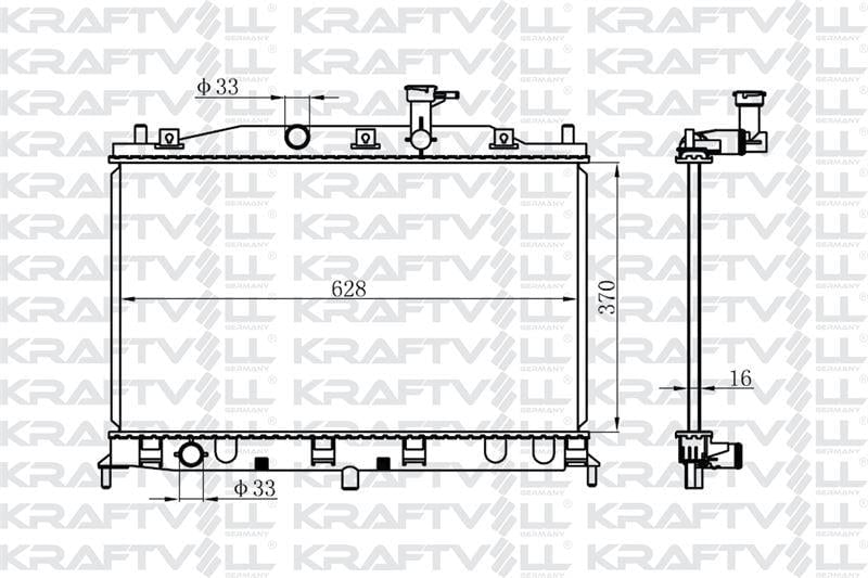 MOTOR SU RADYATORU ACCENT ERA 1.4 1.6 BENZINLI MANUEL VITES 2006-> (370×628×16)>BRAZING