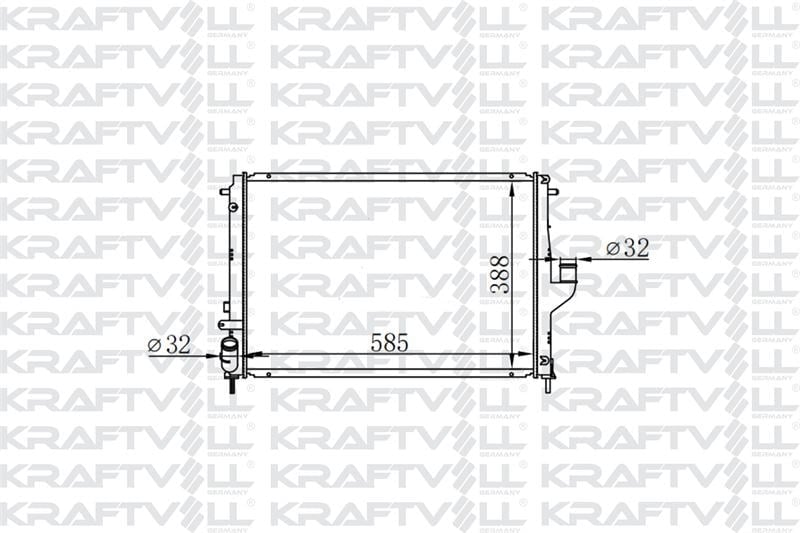 MOTOR SU RADYATORU LOGAN SANDERO DUSTER 1,5DCI K9K 08> (585*388*16) BRAZING (MT)