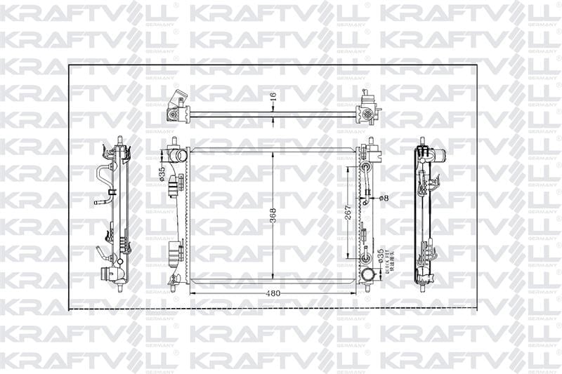 MOTOR SU RADYATORU MAVI I20 RIO 1.6 DIZEL 2011> OTOMATIK VITES