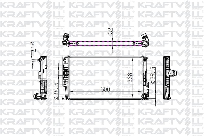 MOTOR SU RADYATORU OTM/SANZ BMW N47 N13 B47 F30 F20 F22 F32 F34 F36