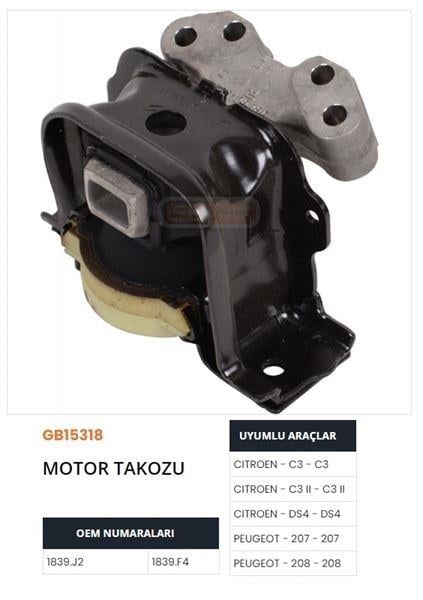 MOTOR TAKOZU 207-208-2008-C3 I-II-DS4