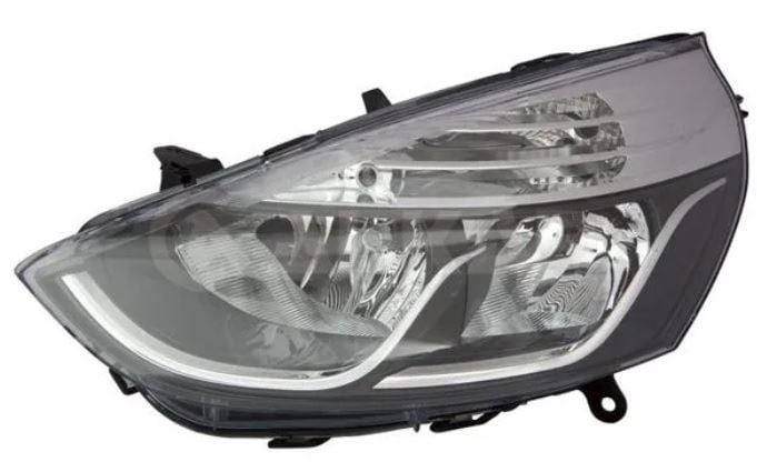 ÖN FAR SOL (H7/H1) ELEKTRİKLİ (ALT SİYAH+NİKELAJ ÇİZGİ) R.CLIO IV 2013-17