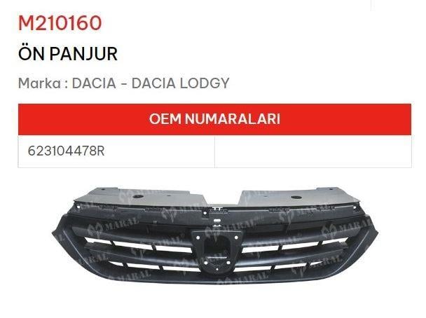 ÖN PANJUR DACIA LODGY