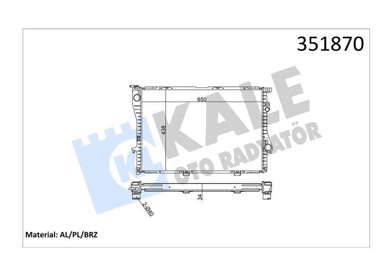 RADYATÖR BMW 5 7 E38 E39 94> 17002246010 17112246009 17112246011 17112246012 2246009 2246011 2246012