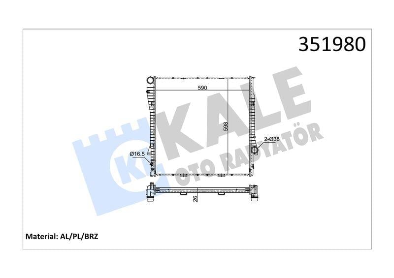 RADYATÖR BMW X5 E53 3.0I 3.0D 4.4I 00>03 1439103 17101439103 17107544668 17111439103 17117544668 17117554668 7544668 7554668