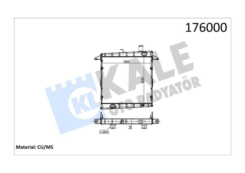 RADYATOR FORD TRUCKS CARGO D 1824/2524 3 SIRA GB 6 35×692×54
