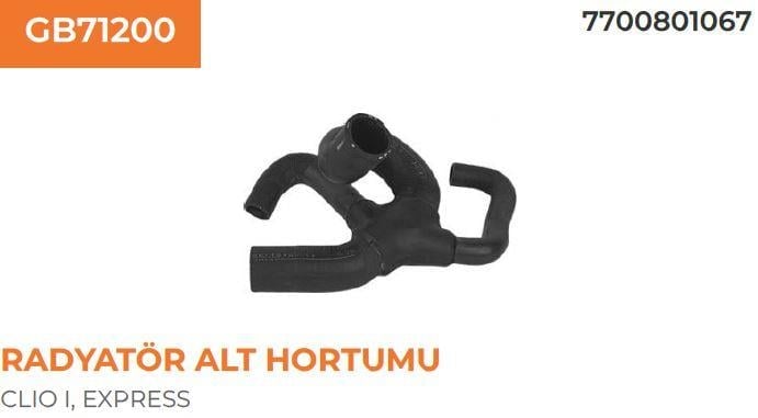 RADYATÖR HORTUMU ALT CLIO I 1.9D 91>98