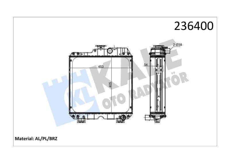 RADYATOR NEWHOLLAND TRAKTÖR 48 HP AL/BRZ