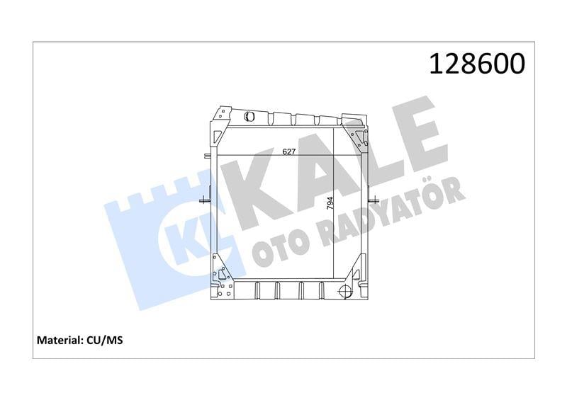RADYATOR TOFAŞ/FİAT FIAT IVECO 190.30 4 SIRA PS SI STEM 794×627×60