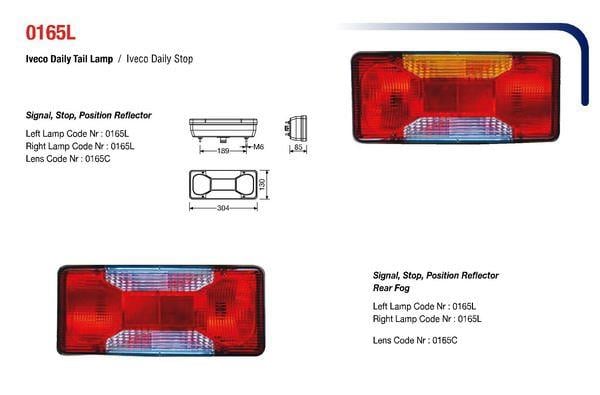 STOP LAMBASI IVECO DAILY PICK-UP KAMYON 05> SOKETLI 610740 610741