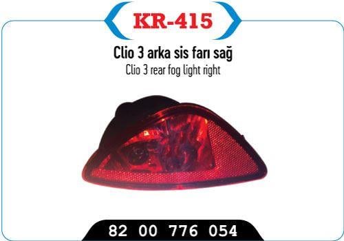 TAMPON SİS FARI ARKA SAĞ CLIO III HB