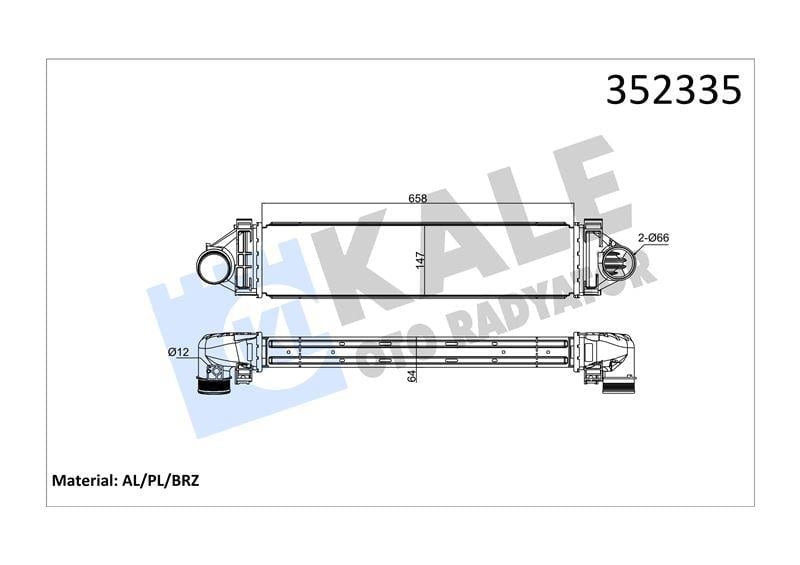 TURBO RADYATÖRÜ (İNTERCOOLER) FORD GALAXY-MONDEO IV-S-MAX 2.0 ECOBOOST 06=>