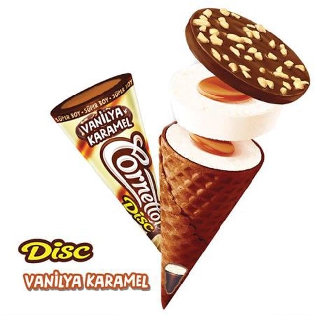 Algida Cornetto Disc Vanilya Karamel 130ml