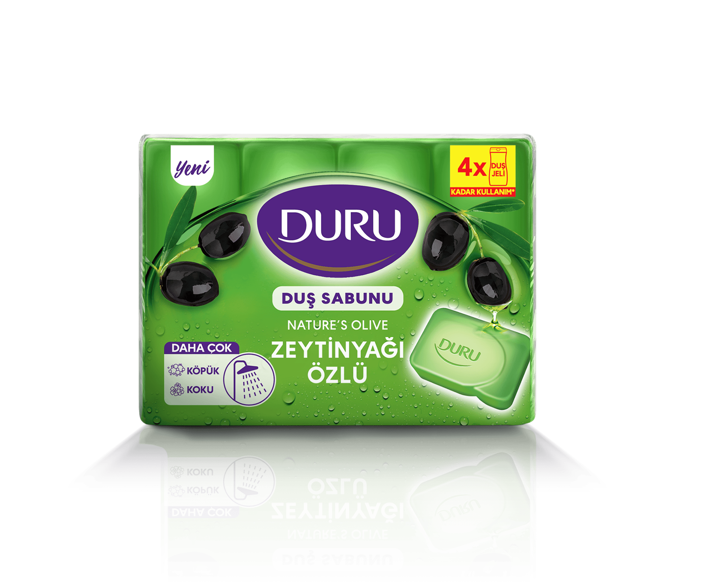 Duru Naturel Zeytinyağlı 4*150gr